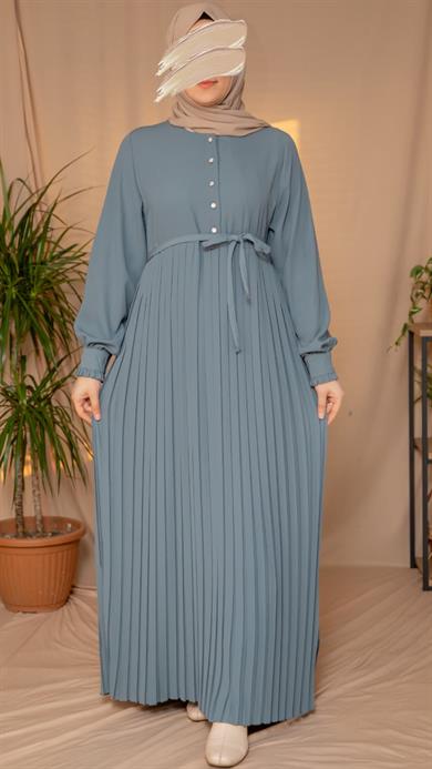 Mint Pliseli elbise 5129