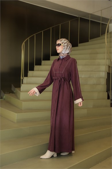 Mürdüm NSR 5166 KOL UCU GARNİLİ ELBİSE