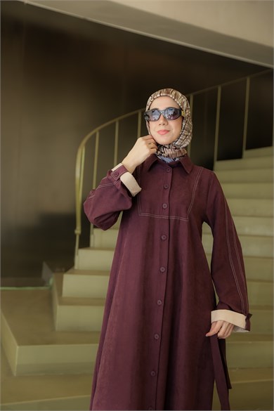 Mürdüm NSR 5166 KOL UCU GARNİLİ ELBİSE