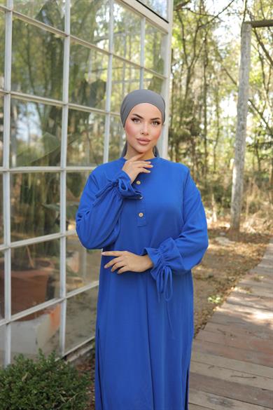 Saks Düğme Detaylı Örme Pantolon Takım 6020