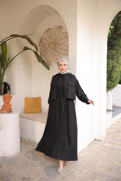 Siyah Ceket Elbise Takım 5091