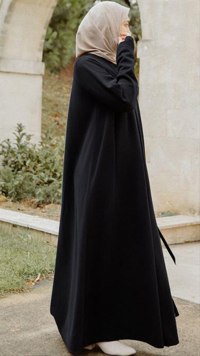 Siyah Kolluklu Elbise Nsr 5114