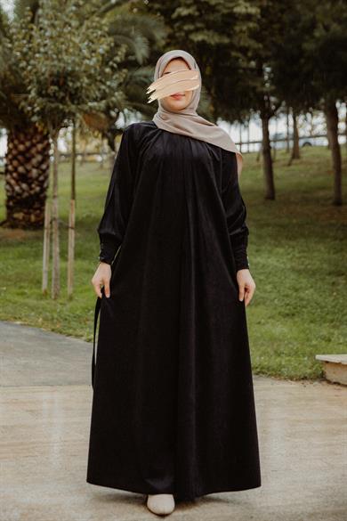 Siyah Pileli Elbise Nsr 5111