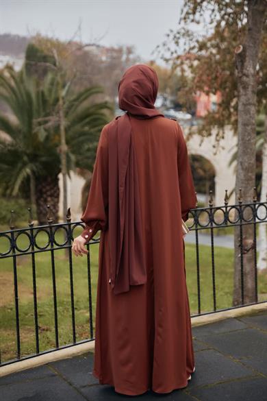 Taba Volanlı Elbise 5116