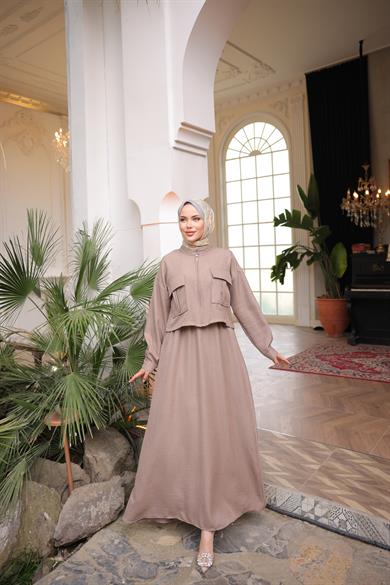 Vizon Ceket Elbise Takım 5091