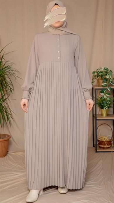 Vizon Pliseli elbise 5129