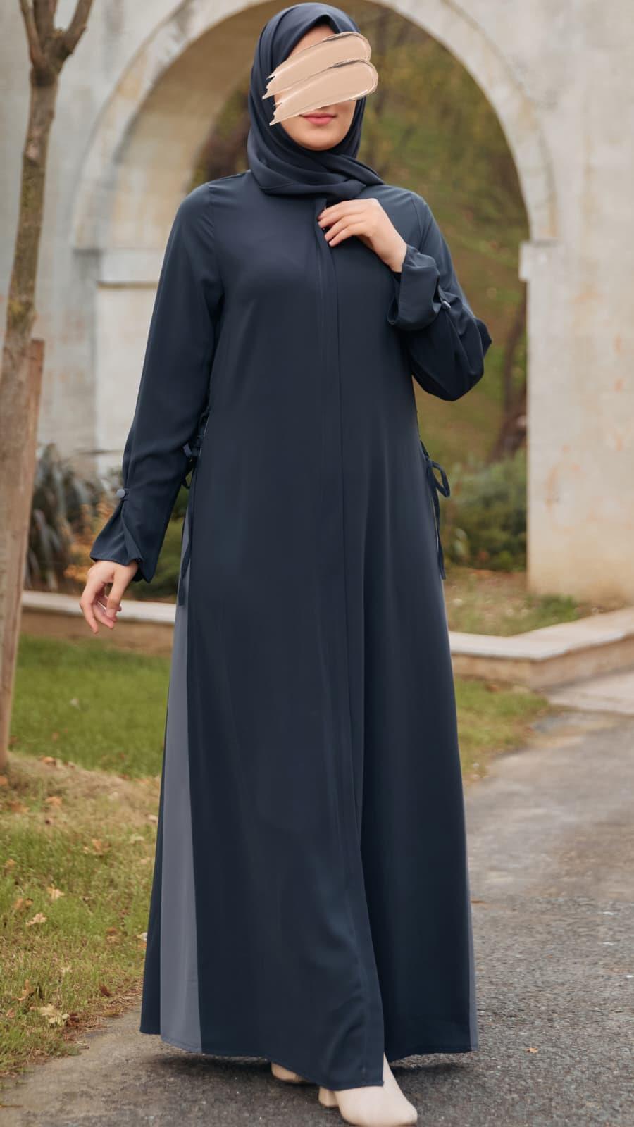 Füme Yandan Garnili Ferace 5118