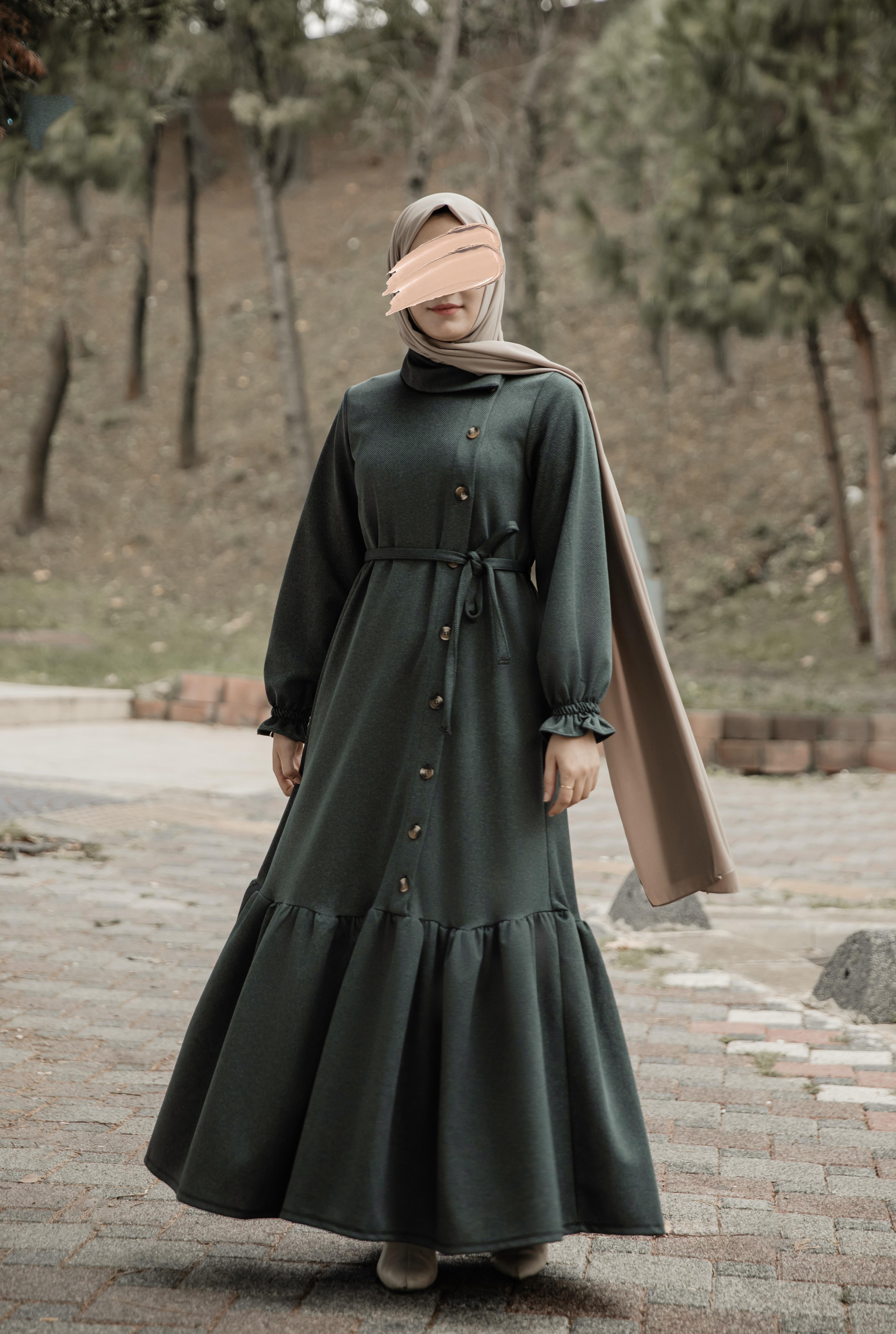 Mint Yandan Düğmeli Elbise Nsr 5113
