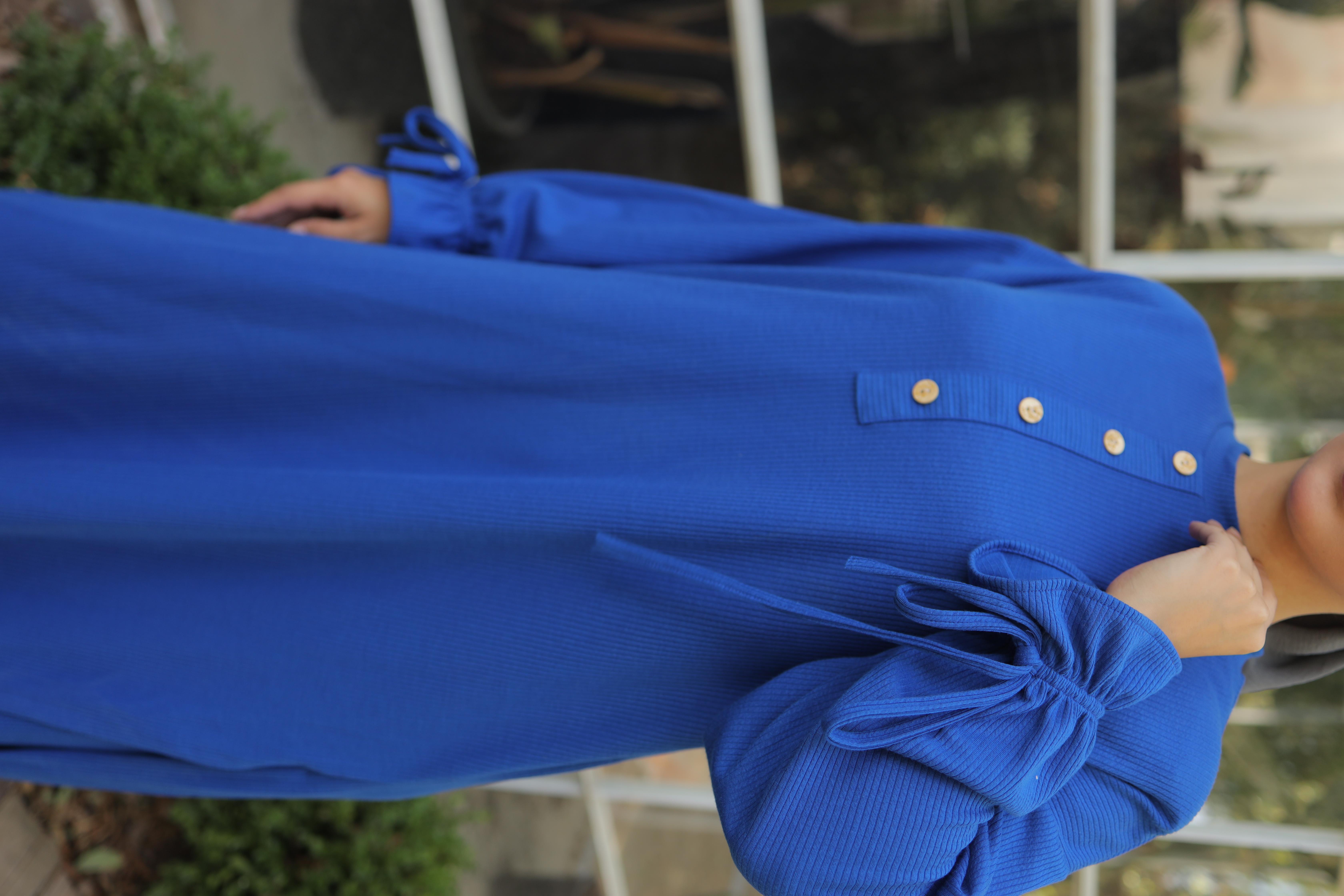 Saks Düğme Detaylı Örme Pantolon Takım 6020