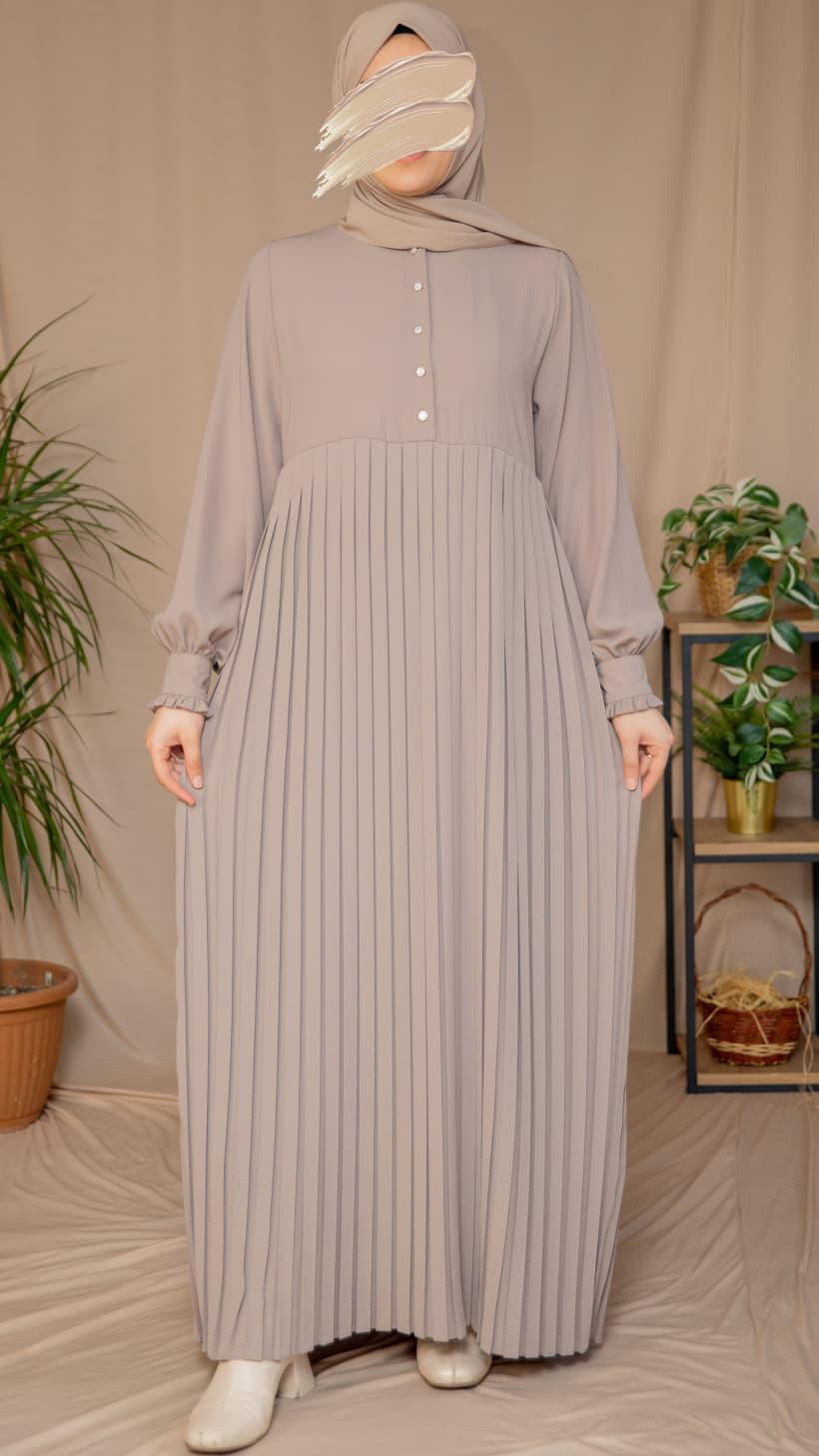 Vizon Pliseli elbise 5129