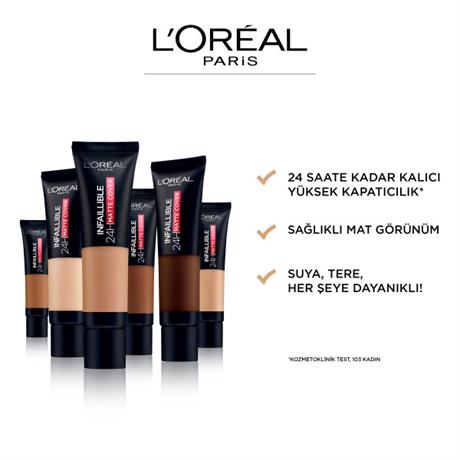  Loreal Paris Infaillible 24H Matte Cover Yüksek Kapatıcı Fondöten - 90 Rose Porcelain