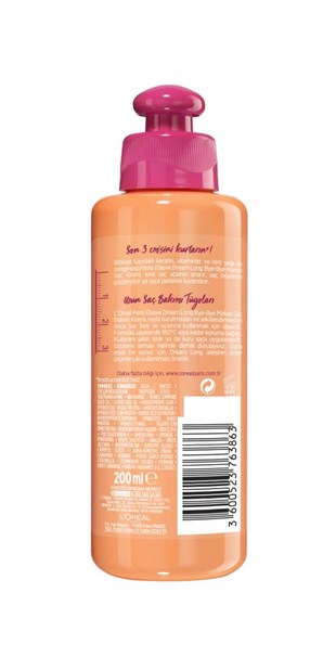 Elseve Dream Long Bye-Bye Makas Saç Bakım Kremi 200 ml