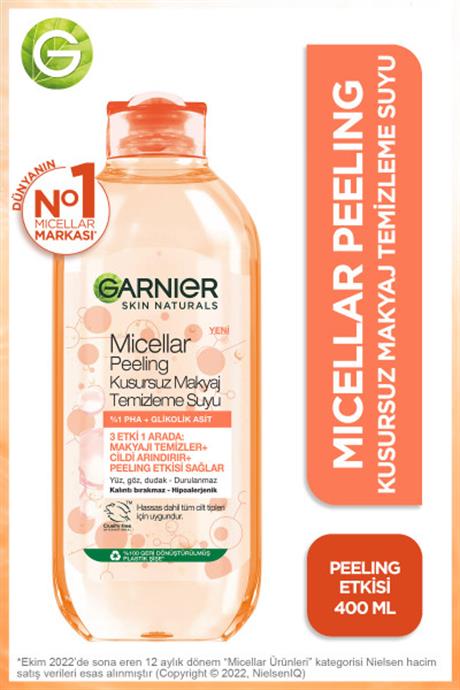 Garnier Micellar Peeling Kusursuz Makyaj Temizleme Suyu 400 ML