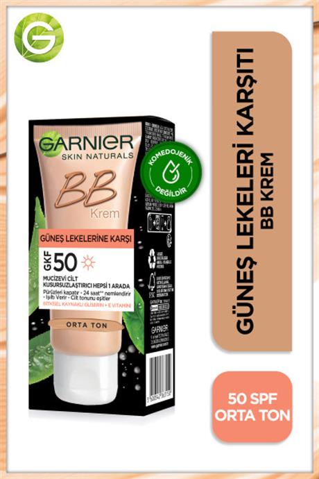 Garnier BB Krem Güneş Lekelerine Karşı Mucizevi Cilt Kusursuzlaştırıcı Orta Ton 50ml