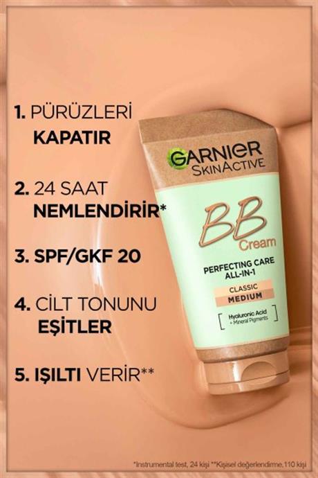 Garnier Hyaluronik Aloe Klasik BB Krem - Orta Ton
