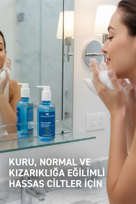 Herbaderm Cıca Yüz Temizleme Jeli, Hassas, Kızarık Ciltler 250 ml