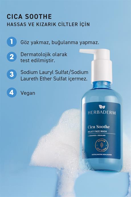 Herbaderm Cıca Yüz Temizleme Jeli, Hassas, Kızarık Ciltler 250 ml