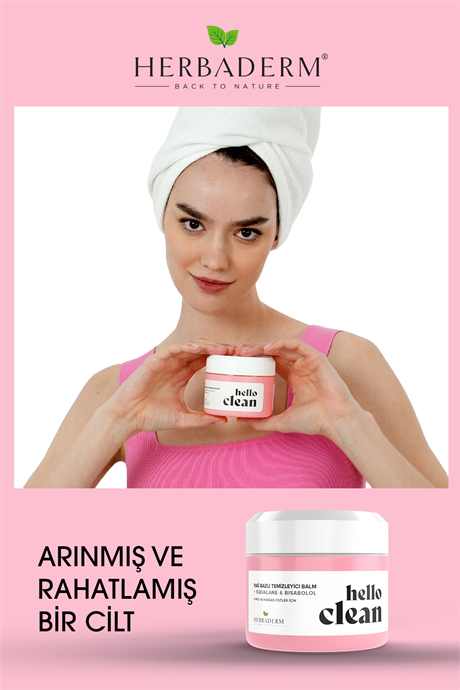 Herbaderm Hello Clean  Kuru ve Hassas Ciltler İçin Yağ Bazını Temizleyici Balm  100 Ml