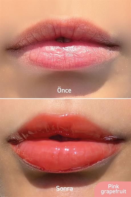 Herbaderm Parlatıcı, Dolgunlaştırıcı, Onarıcı Renkli Dudak Balmı, Pembe Greyfurt Aromalı 10 ml