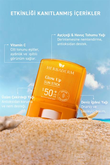 Herbaderm Stıck Güneş Koruyucu SPF 50+ Leke Karşıtı & Aydınlatıcı 19 gr