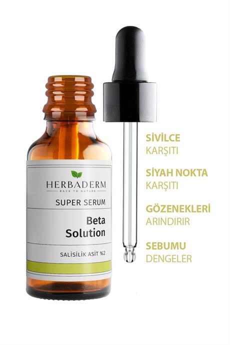 Herbaderm Süper Serum Beta Solution (Salisilik Asit %2) Sivilce Karşıtı 30 Ml