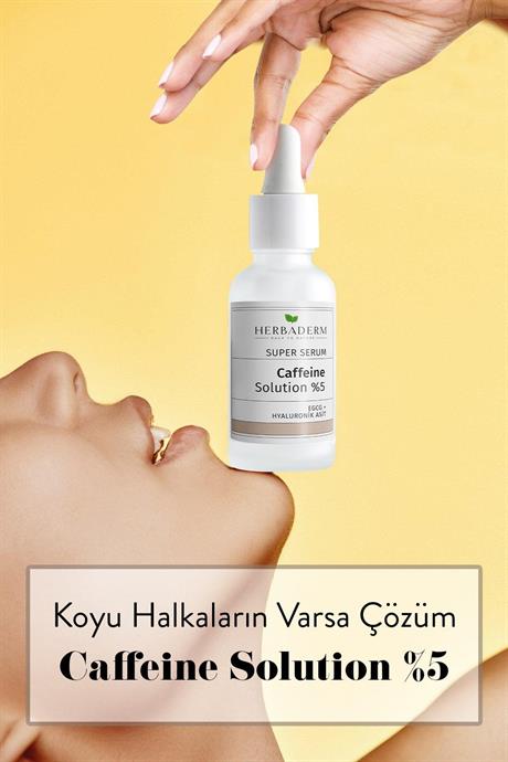 Herbaderm Süper Serum Göz Altı Torba ve Morluklarına Karşı Göz Çevresi Bakım Serumu Kafein + Hyaluronik Asit + EGCG %96 Doğal İçerik 30 Ml