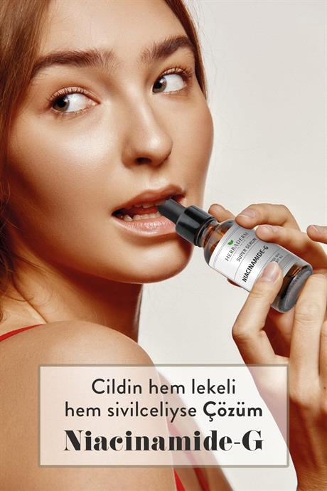 Herbaderm Süper Serum (Niacinamide %15 + Glikolik Asit %5) Leke, Kırışıklık ve Sivilce Karşıtı 30 Ml