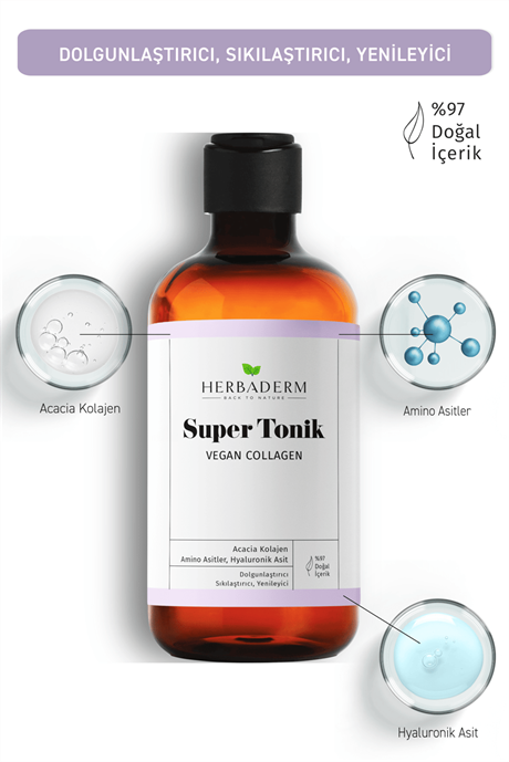 Herbaderm Vegan Collagen Dolgunlaştırıcı Super Tonik