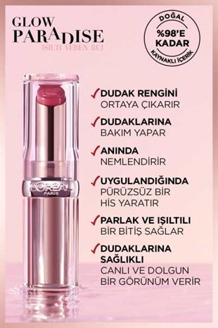 LOréal Paris Glow Paradise Balm-in-Lipstick - Işıltı Veren Ruj 191 Nude Heaven