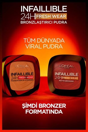 LOréal Paris Infaillible 24H Fresh Wear Bronzlaştırıcı Pudra - 250 Light