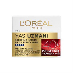 LOréal Paris Yaş Uzmanı 40+ Kırışıklık Karşıtı Sıkılaştırıcı Gece Kremi