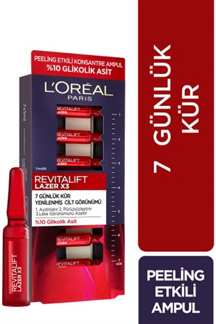 Loreal Paris Revitalift Lazer X3 7 Günlük Kür Peeling Etkili Ampul