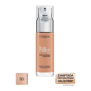 Loreal Paris True Match Bakım Yapan Fondöten 5D GOLDEN SAND