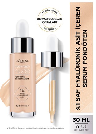Loreal Paris True Match Nude Serum Fondöten 0.5-2 Very Light