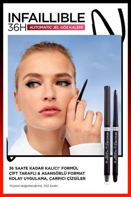 LOréal Paris Infaillible Automatic Jel Göz Kalemi - Mat Siyah