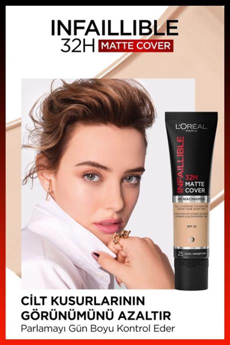 Loreal Paris Infaillible 32H Matte Cover Yüksek Kapatıcı Fondöten - 155 Soğuk Alt Ton