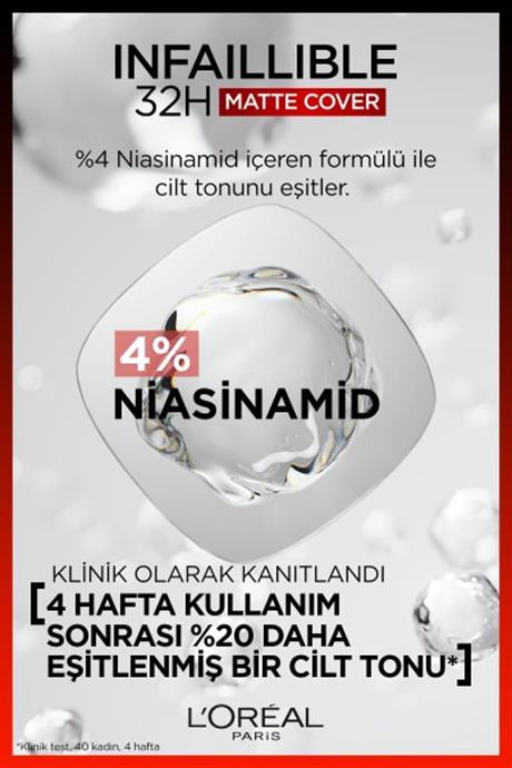  LOréal Paris Infaillible 32H Matte Cover Yüksek Kapatıcı Fondöten - 25 Soğuk Alt Ton