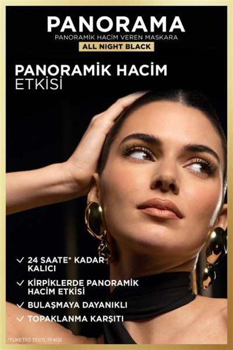 LOréal Paris Panorama Hacim Veren Maskara All Night Black - Siyah