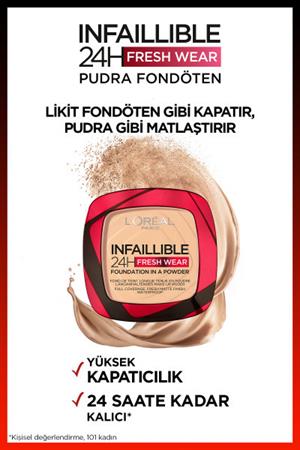 LOréal Paris Infaillible 24H Fresh Wear Pudra Fondöten 120 Vanilla