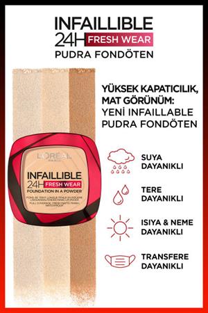 LOréal Paris Infaillible 24H Fresh Wear Pudra Fondöten 180 Rose Sand