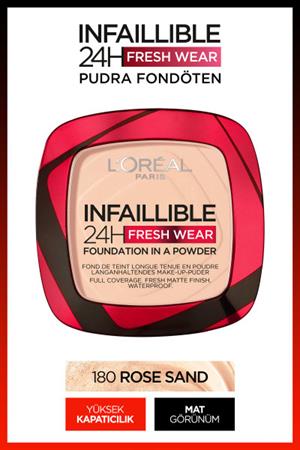 LOréal Paris Infaillible 24H Fresh Wear Pudra Fondöten 180 Rose Sand
