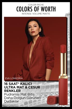 Loreal Paris Color Riche Colors of Worth Intense Volume Matte Ruj - 200 Orange Stand Up