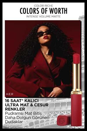 Loreal Paris Color Riche Colors of Worth Intense Volume Matte Ruj - 300 Rouge Confident