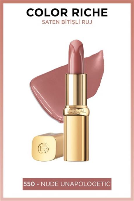 LOréal Paris Color Riche Saten Bitişli Ruj - 550 Nude Unapologetic