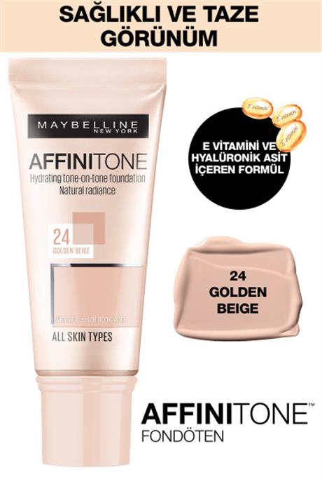 Maybelline New York Affinitone Fondöten - 24 Golden Beige