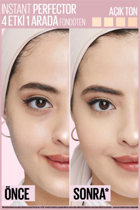 Maybelline New York  Instant Perfector 4 ETKİ 1 ARADA Fondöten- Fair Light (Açık Ton)
