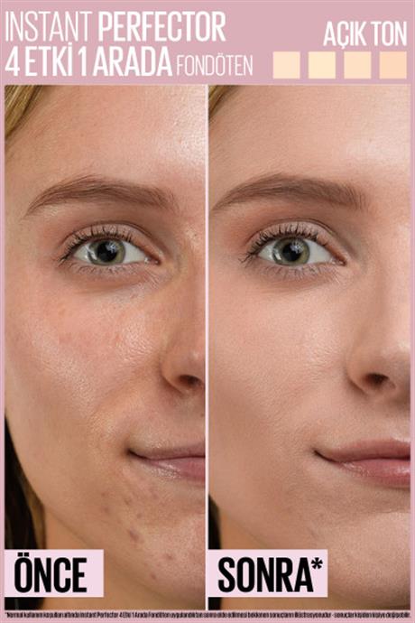 Maybelline New York  Instant Perfector 4 ETKİ 1 ARADA Fondöten- Fair Light (Açık Ton)