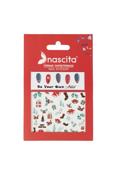 Nascita Merry Christmas Tırnak Stickerı -05