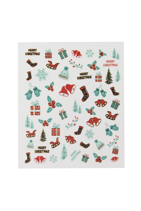 Nascita Merry Christmas Tırnak Stickerı -05