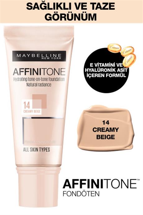 Maybelline New York Affinitone Fondöten - 14 Creamy Beige